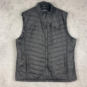 Linkfu Heated Vest Mens XXL Black Quilted Puffer USB Electric Warmer Outdoor